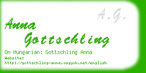 anna gottschling business card